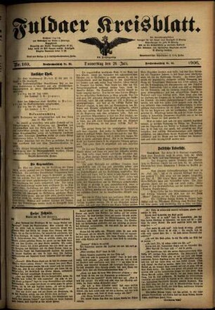 Ausgabe vom Donnerstag, den 26. Juli 1906.