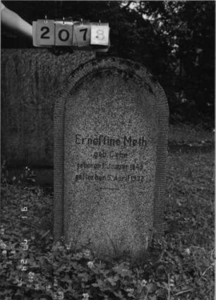 Grabstein 2078 [Hahn S. 152 Grab-Nr. 3019]