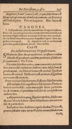 Cap. VI. De Subalternatione Propositionum.