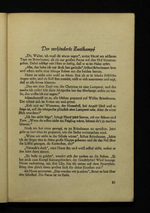 Der verhinderte Zweikampf