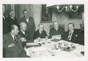 Südweststaatkonferenz im Hotel "Waldeck" in Freudenstadt am 15. April 1950
