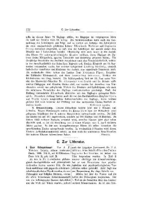 Zur Litteratur
