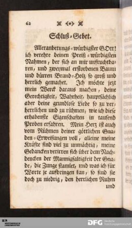 Schluß-Gebet.