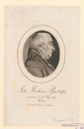 Johann Matthäus Backofen; geb. 19. Mai 1739