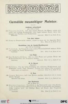 Gemälde neuzeitiger Meister (Nr. 100-217)