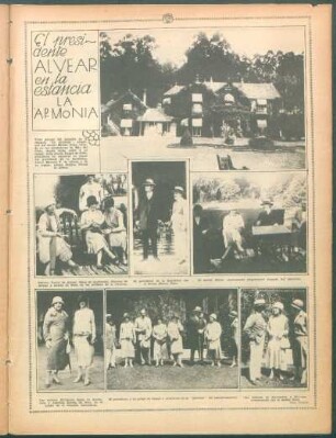 El presidente Alvear en la estancia La Armonía