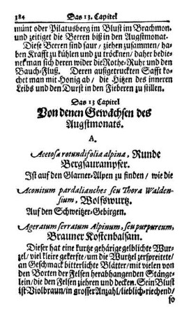 Das 13 Capitel Von denen Gewächsen des Augstmonats