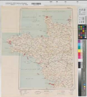 Frankreich Operationskarte Nantes 1914 1 : 800 000 55,5 x 38,5/51 Druck: Kartographische Abteilung des Stellvertretenden Generalstabs B Nr. 853a