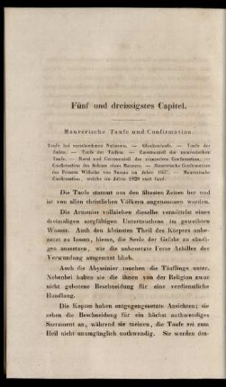 Fünf und dreissigstes Capitel. Maurerische Taufe und Confirmation.