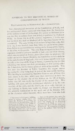 Appendix to the Historical Modes of Construction of Walls