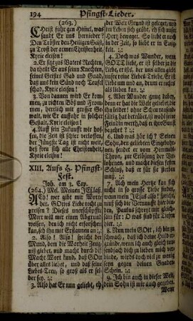 XIII. Aufs H. Pfingst-Fest. - XIV. Aufs Fest der H. Drey-Einigkeit.