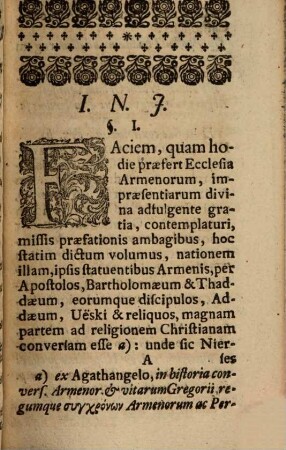 Diss. acad. de hodierno statu ecclesiae Armenorum