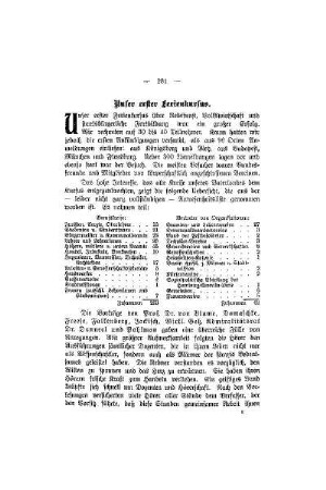 Unser erster Ferienkursus