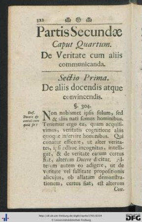 Cap. IV. De Veritate cum aliis communicanda.
