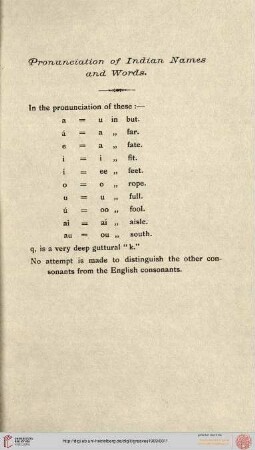 Pronunciation of Indian names and words