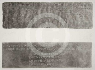 Bleiurkunde in der Wetterfahne des Englischen Hauses in Danzig