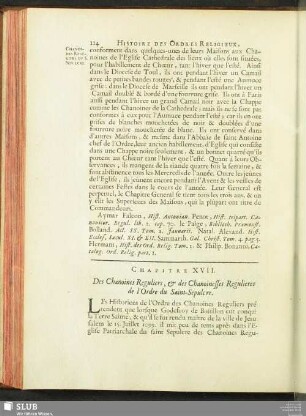 Chapitre XVII. De Chanoines Reguliers & des Chainoinesses Regulieres de l'Ordre du Saint-Sepulcre