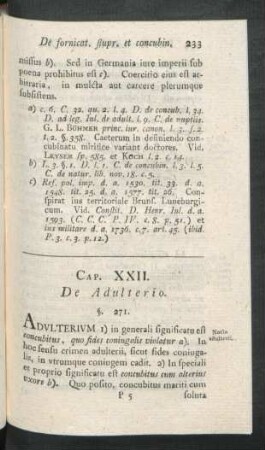 Cap. XXII. De Adulterio