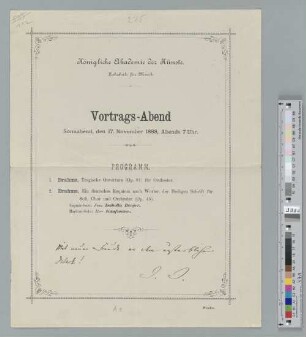 Sendung an Johannes Brahms