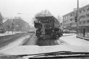 Schneeräumung des städtischen Winterdienstes