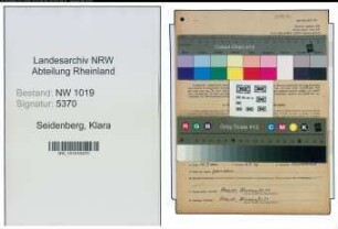 Entnazifizierung Klara Seidenberg , geb. 08.10.1900 (Direktorin)