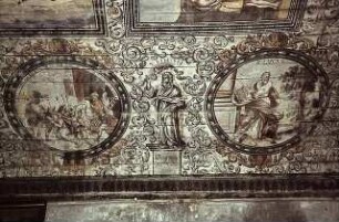 Kreuztragung, der Apostel Simon und der Evangelist Lukas