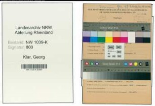 Entnazifizierung Georg Klar , geb. 06.01.1914 (Arzt)