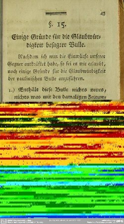 §. 15. Einige Gründe für die Glaubwürdigkeit besagter Bulle