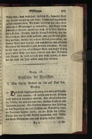 Kap. IX.: Geschichte der Deutschen
