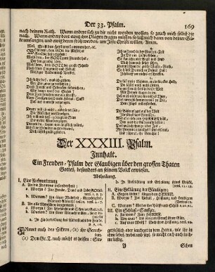 169-178, Der XXXIII. - XXXXIV. Psalm