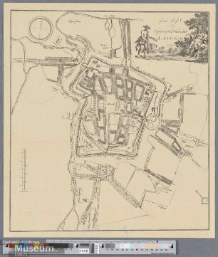 Grund Riß der Churfürstl. Sächs. Handelstadt LEIPZIG