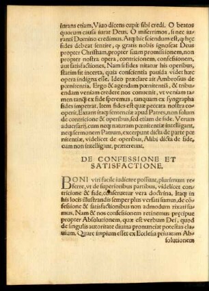 De Confessione Et Satisfactione.