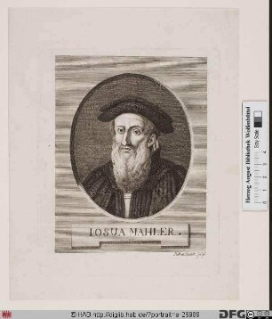 Bildnis Josua Maler (Mahler, lat. Pictorius)