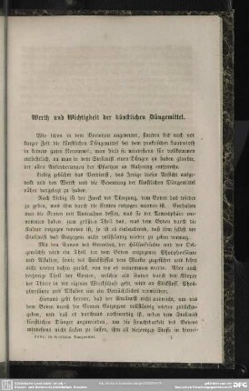 Werth und Wichtigkeit der künstlichen Düngemittel