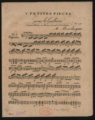 V Petites Pieces pour la Guitarre.