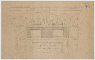 Thiersch, August ; München; Nordfriedhof, Grab Pechmann - Friedhof Nord (Lageplan m. Grundriss)