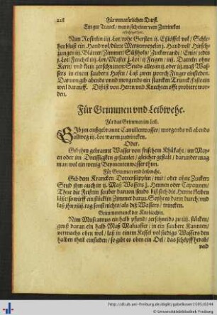 Für Grimmen und Leibwehe.