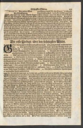 ... über den sechtzigsten Psalm