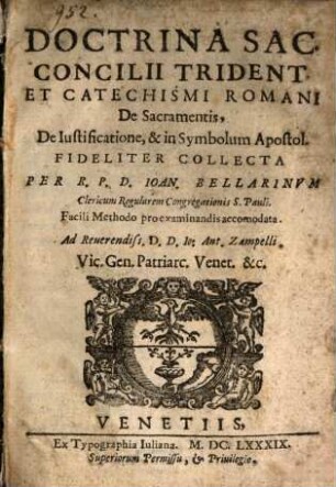 Doctrina sacri concilii Tridentini et Catechismi romani