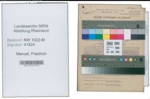 Entnazifizierung Friedrich Menzel , geb. 29.12.1902 (Beamter)