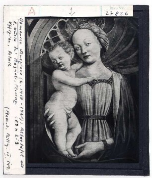 Domenico Veneziano: Maria mit Kind aus der Altartafel von Sta. Lucia dei Magnoli, Sacra Conversazione, Florenz, Uffizien