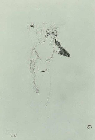 Bildnis der Chansonette und Schauspielerin Yvette Guilbert in "Columbine et Pierrot"