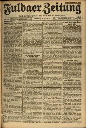 Ausgabe vom Mittwoch, den 11. Juli 1923.