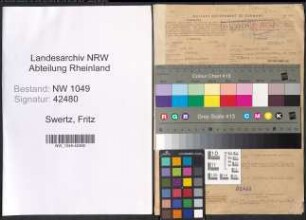Entnazifizierung Fritz Swertz , geb. 01.11.1909 (Kaufmann)