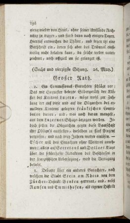 Sechs und vierzigste Sitzung. 26. May - Fünfzigste Sitzung. 31. May.