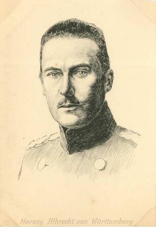 Erster Weltkrieg - Postkarten "Aus großer Zeit 1914/15". Generalfeldmarschall Albrecht Herzog von Württemberg (1865-1939)