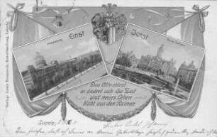 Leipzig: Pleissenburg (Einst) ; Neues Rathaus (Jetzt)