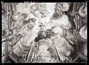Schloß; Ordenssaal, Deckenbild nach der Restaurierung