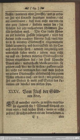 XXXV. Vom Fluß der Güldnen Ader