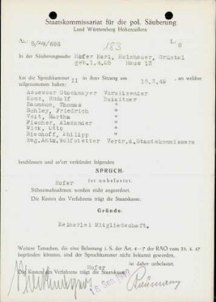 Hofer, Karl